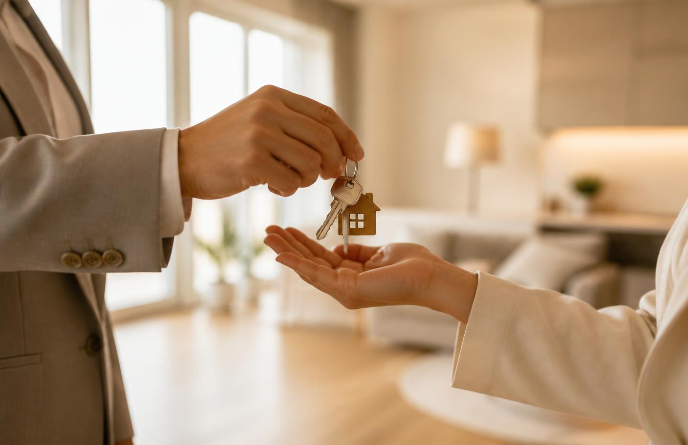 Entrega de llaves de una vivienda nueva